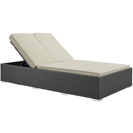 EAST END IMPORTS Sojourn Outdoor Patio Chaise- Chocolate Beige EEI-1983-CHC-BEI